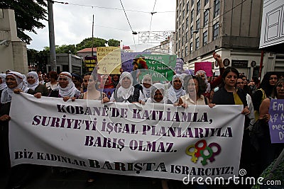 Women peace demonstration Editorial Stock Photo
